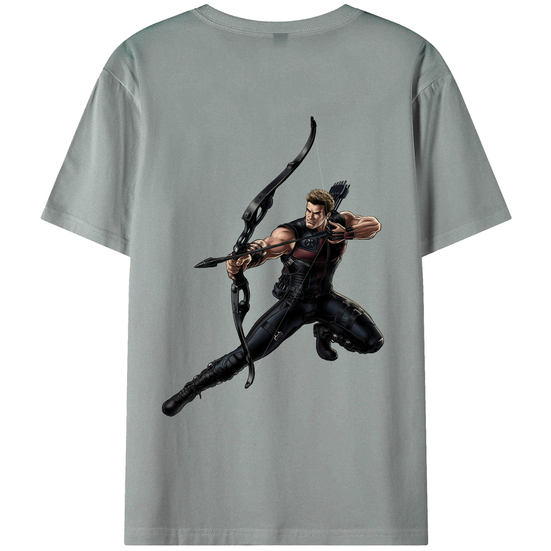 （画像用） アベンジャーズ The Avengers 綿100％ メンズ半袖Tシャツ（バックプリント） 通気性